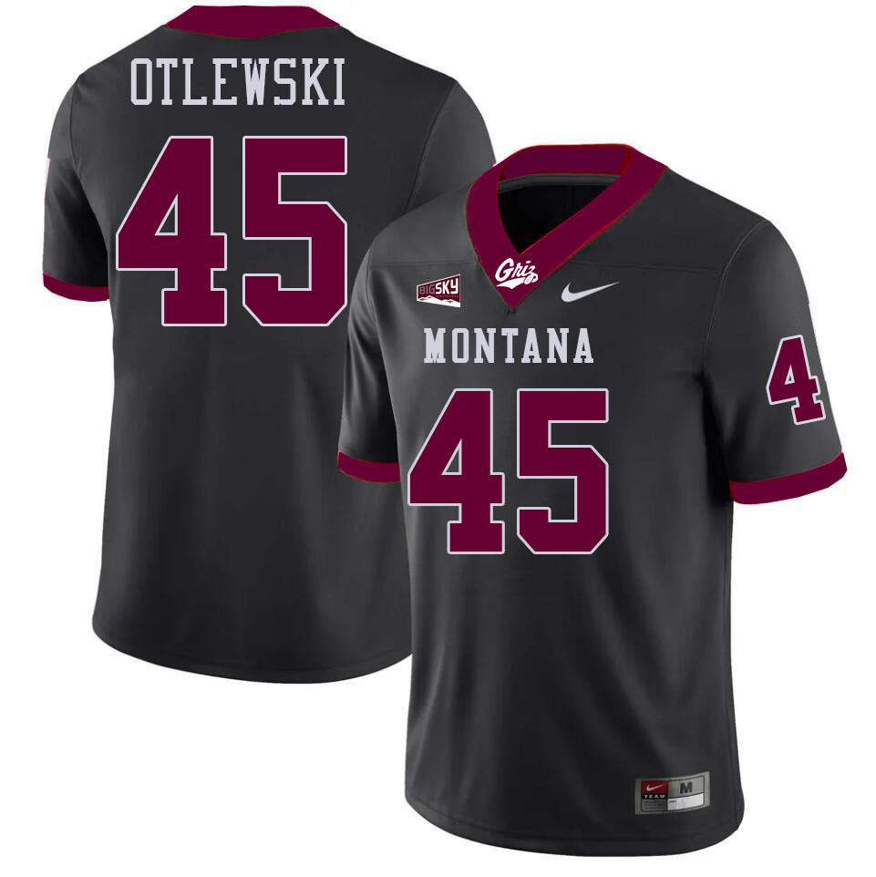 Caleb Otlewski Montana Grizzlies Jersey,Montana Grizzlies #45 Caleb Otlewski Jersey-Black